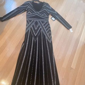 Marina black sequence dress